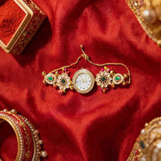 Green Garden Kundan Watch
