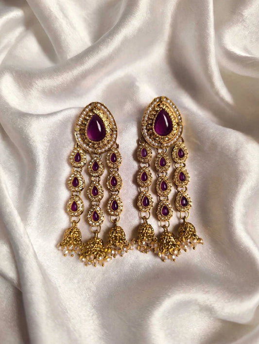 Purple Cascade Earrings