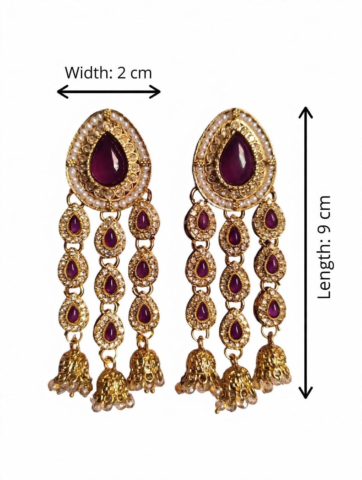 Purple Cascade Earrings